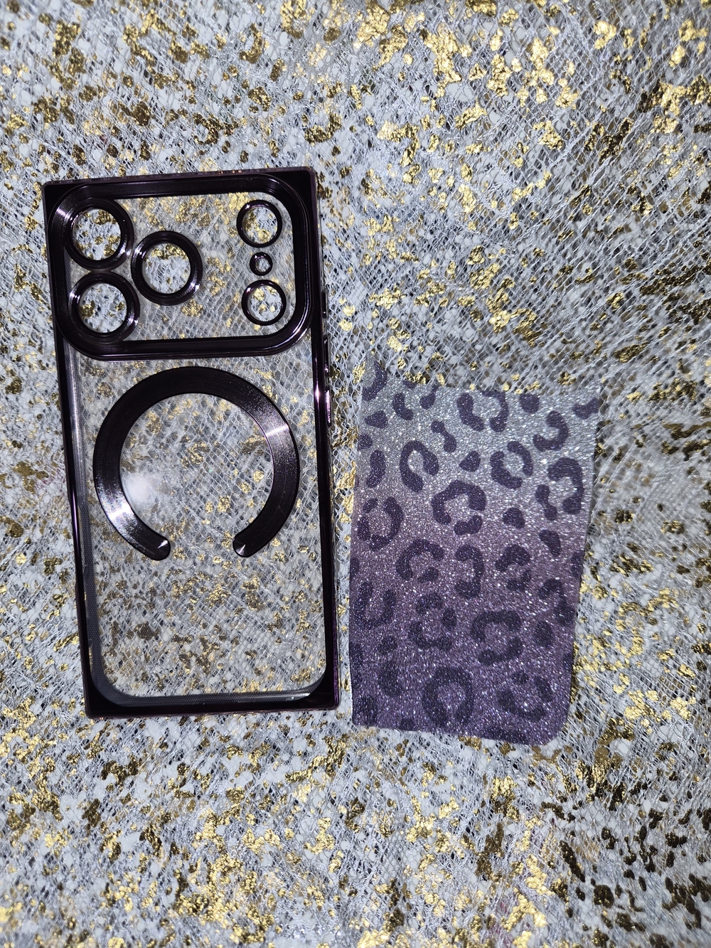 Purple Leopard Print Phone Case - Picture 2 of 7